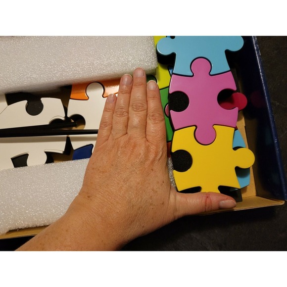 NOS! KARLSSON Puzzle Wall Clock 2010 Multicolor Modern Art Eclectic Design - Picture 5 of 6